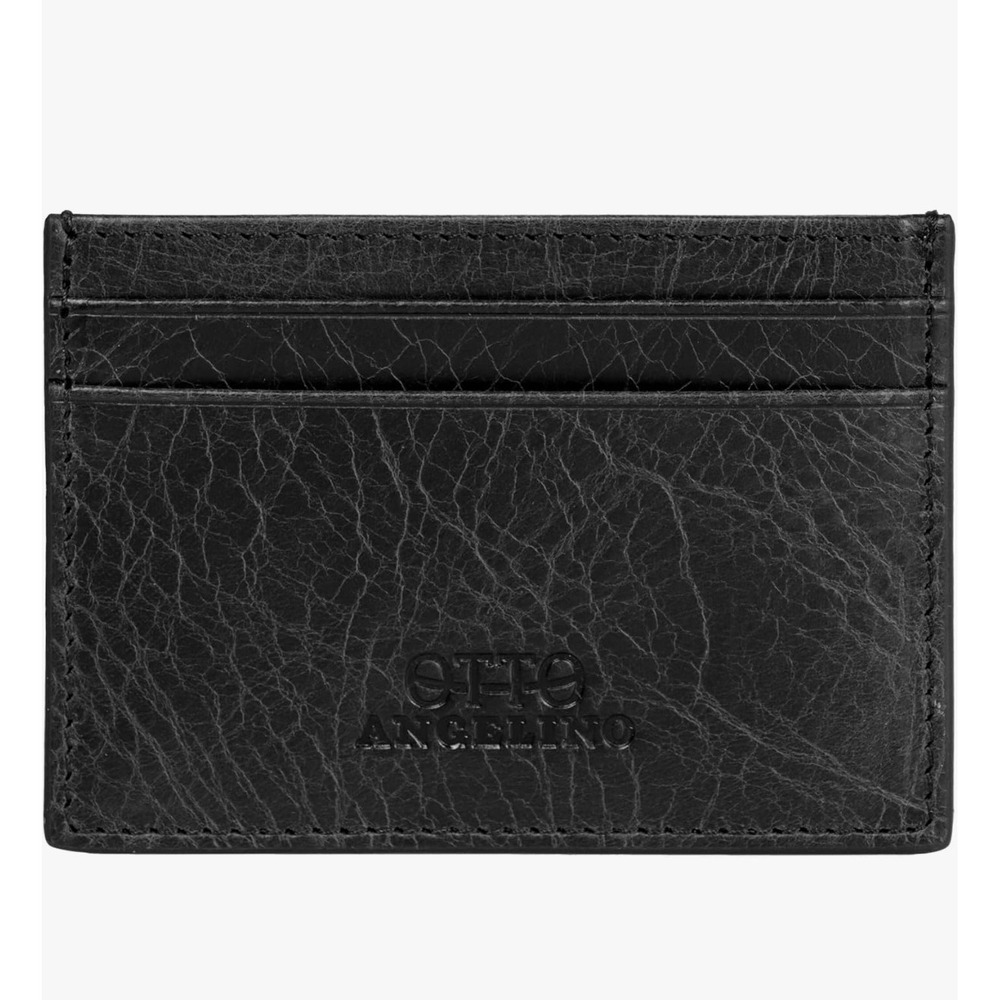 Cardholder Wallet Unisex‎ OS Slim RFID Blocking Black Otto Angelino EUC